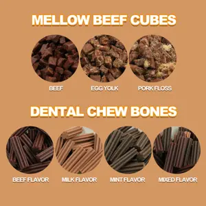 OEM ODM Manufacture Natural Dried Diced Beef Cubes High Protein Pet Food Dog Cat Chew Treats