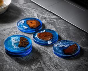 Biểu tượng tùy chỉnh nhựa đế lót ly với khắc logo uống đế lót ly nhựa sông Mô hình đế lót ly khuyến mãi quà tặng tùy chỉnh cup mat - Product Image 4