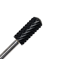 Fournitures professionnelles pour ongles, embout de sécurité pour ongles rond petit noir XC 5,35 mm, embouts de perceuse à ongles en carbure de tungstène, embouts pour gel polish, manucure