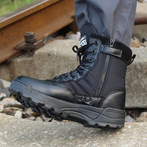 <span class=keywords><strong>Botas</strong></span> Tácticas Shero Duraderas Negras, <span class=keywords><strong>Botas</strong></span> de Combate de Cuero para Hombre, <span class=keywords><strong>Botas</strong></span> Tácticas - Product Image 4