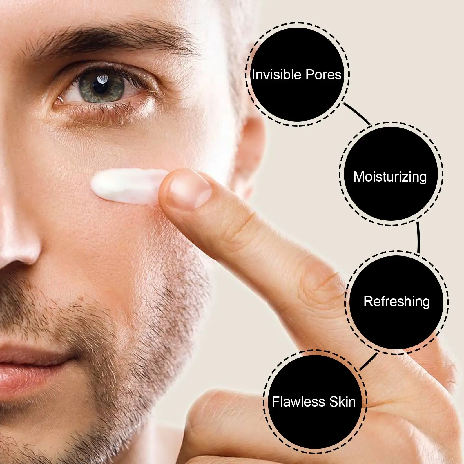 Crème végétalienne pour hommes correcteur rafraîchissant non gras anti-acné crème paresseuse invisible pour les pores