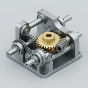 <strong>Worm</strong> Gear Set 20: 1 Brass <strong>Worm</strong> Gear Wheel And Metal Shaft High Torsion <strong>Worm</strong> Gear - Product Image 3