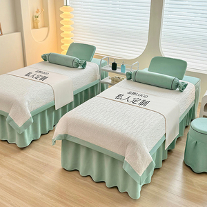 Copertura per Lettino da Massaggio in Garza a Bolle, Lusso Cinque Stelle per Hotel, Centri Benessere, SPA, Saloni di Bellezza, Personalizzazione LOGO - Product Image 4
