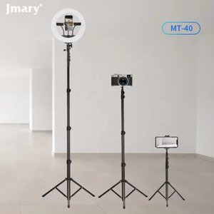Jmary MT 40 & 60 pouces professionnel téléphone portable LED anneau lumineux Portable vidéo prise de vue caméra support avec téléphone trépied & <span class=keywords><strong>Selfie</strong></span> bâton - Product Image 2