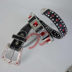 새로운 트렌드 블링 블링 라인 석 벨트 청바지를위한 어린이 웨스턴 카우보이 크리스탈 스터드 가죽 다이아몬드 벨트 - Product Image 6