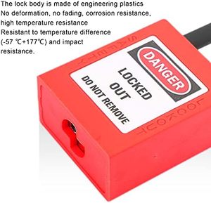 QVAND Industrial CustomLockout Tagout Safety Padlock Plastic Llockout Tagout Keyed Alike/Different OSHA Standard - Product Image 5