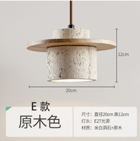 Wabi Sabi jaune salle à manger lustre E27 Droplight éclairage cylindrique pierre suspension lampe pour hôtel maison chez l'habitant décor Bar