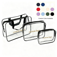 Sac cosmétique transparent en PVC 30x22x10cm 120.5g, organiseur de maquillage de voyage, sac à main pour filles, 12 couleurs, lavable, OEM, vente en gros