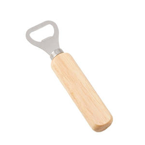 Abridor de Botellas de Madera Moderno con Transferencia de Calor Personalizada, Abridor de Cerveza Multifuncional de Acero Inoxidable para Bar - Product Image 2