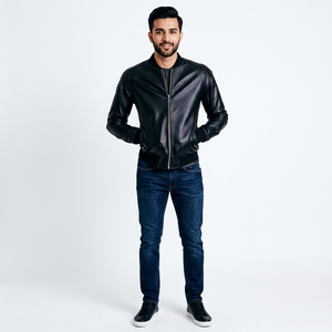 Genuine <b>Leather</b> <b>Jacket</b> New 2026 Lamb Skin or Synthetic <b>Leather</b> <b>Jacket</b> 2026 Unisex Plus Size Customised Logo <b>jacket</b> for <b>men</b> - Product Image 1