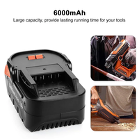 Alat baterai pengganti daya untuk AEGs/Ridgids 18V 4.0Ah 5.0Ah 6.0Ah paket baterai lithium isi ulang untuk alat listrik tanpa kabel