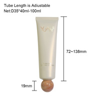 Nouvelle Tendance Tubes Souples en Plastique PCR pour Masques Faciaux, Texture Bambou, Bouchon à Vis, Impression par Transfert d'Eau, Soins de la Peau, Conformité REACH