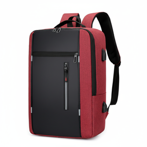 Sac à dos multifonctionnel en polyester imperméable de haute qualité, unisexe, pour ordinateur portable, avec port USB, idéal pour les voyages et l'école, motif lettre - Product Image 1