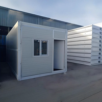 Maison préfabriquée mobile pliable de 20 pieds, conteneur de caravane portable, deux chambres, un salon, maison pliable préfabriquée