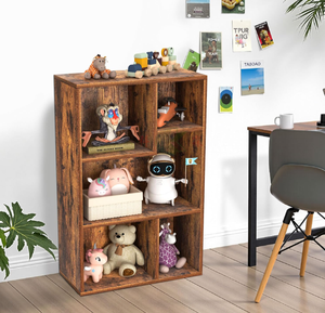 Étagère à livres moderne à 5 cubes, armoire de rangement à 3 niveaux, 31 po de hauteur, étagères réglables jusqu'à 12,8 po, utilisation verticale ou <span class=keywords><strong>horizontale</strong></span> - Product Image 4