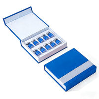 Boîte à peptides recyclable 2ml 3ml 10ml, emballage individuel pour flacons de peptides, boîte en carton noir magnétique avec plusieurs compartiments pour flacons