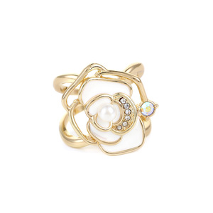 Elegant Camellia Scarf Buckle Alloy Pearl Flower Design For <b>Shawl</b> Decoration Summer 2024 - Product Image 5