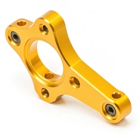 Palanca de Freno Roja de Aluminio Mecanizado por CNC para Motocicleta con Pivote Ajustable e Inserto Negro