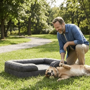 Cama Ortopédica Grande para Perros, Cama Impermeable para Perros Grandes, Cama Lavable Tipo Sofá para Perros con Bordes Reforzados - Product Image 2