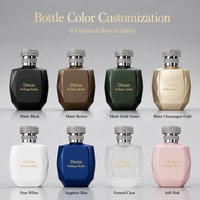 Flacon de parfum de luxe unique et élégant, 30ml 100ml, faible MOQ, avec boîte, design cristal, pour cosmétiques liquides et fragrances