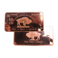Barre de cuivre de 10 oz, design personnalisé, élément chimique pur 999