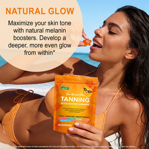 Gummies Accélérateurs de Bronzage Lenm en Gros pour une Peau Éclatante – Compléments de Beauté Personnalisables avec Logo, Vitamine C et Astaxanthine pour Femmes - Product Image 3