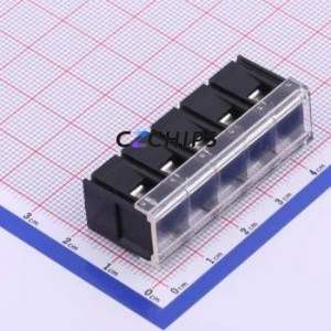 KF38C-8.25-5P Barrier Terminal Block Through hole Component (THT),P=8.25mm Connector With Cover Plate 8.25mm 1x5P Straight Pin - Product Image 1