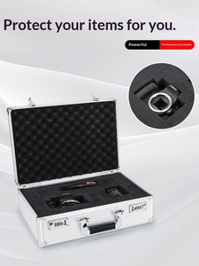 Boîte <span class=keywords><strong>à</strong></span> <span class=keywords><strong>outils</strong></span> portable multifonctionnelle en alliage d'aluminium avec serrure <span class=keywords><strong>à</strong></span> clé, doublure en éponge pour rangement domestique et organisation professionnelle des <span class=keywords><strong>outils</strong></span> - Product Image 4