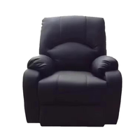 Fauteuil inclinable électrique moderne avec massage, canapé extensible pour home cinéma, structure en bois, cuir synthétique pour salon