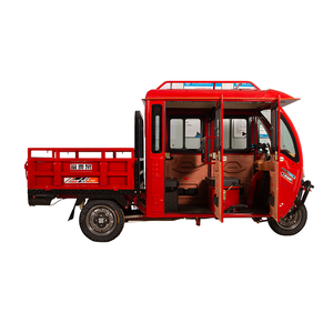 Tricycle électrique à trois roues FGQ PCT-03, cabine de conduite chinoise, grande capacité de charge, ouvert, charge utile de 300 à 400 kg, utilisation de marchandises, cadre en acier, frein à disque avant - Product Image 2