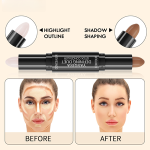 Stick de <span class=keywords><strong>contour</strong></span> et d'illumination minéral waterproof longue durée, maquillage double extrémité, facile à utiliser, pour débutants, façonnage du visage, mise en valeur - Product Image 3