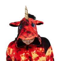Combinaison unisexe pour adulte ZN, pyjama en une pièce, licorne, vêtements de nuit, pyjama de Noël pour adultes avec des ailes