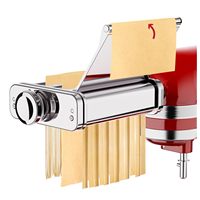 Accessoire pour batteur sur socle KitchenAid : Machine à pâtes, rouleau à spaghetti, coupe-fettuccine, presse à nouilles en acier inoxydable