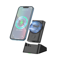 Support de charge sans fil magnétique 3-en-1 haute capacité pour iPhone, téléphones portables et montres – Charge rapide sans fil 15W