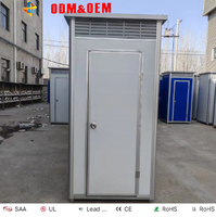 Toilettes et Douche Extérieures Portables Design Moderne Blue Sandwang – Maisons Conteneurs Contemporaines en Panneaux Sandwich pour le Camping