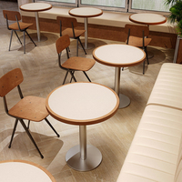 Ensemble table et chaises en bois massif au design moderne, durable et facile à nettoyer, mobilier de restaurant, banquette pour café et salon de thé