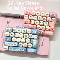 Clavier de décompression créatif en plastique à 26 touches, étanche, avec design de dessin animé mignon, gadget de pêche thérapeutique, transfrontalier