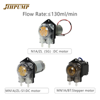 Pompa Peristaltik Mini Motor Stepper Harga Terjangkau 90 Ml/mnt, 24 Psi, untuk Mengeluarkan Tinta, Air, Bahan Kimia Dengan Selang PharMed BPT