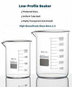 Messbecher mit hohem Boro silikat gehalt <span class=keywords><strong>50ml</strong></span> 250ml 500ml 1000ml hitze beständiges Messglas mit niedriger Form - Product Image 4