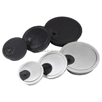 Grommet pour câble en plastique 50 60 80 mm Noir, cache-trou de bureau pour gestion des câbles, organisateur de passage de fils pour bureau