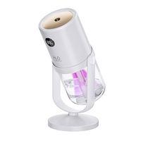 YINHI Nouveau Mini Humidificateur à Impulsion à Brume Froide 320ml Petit Diffuseur d'Huiles Essentielles Double Pulvérisation Stérilisation Lumière Nocturne LED