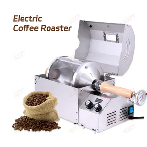 110V 220V304ステンレス鋼400g小型家庭用電気ガスコーヒーローストマシンキッチンカフェ用コーヒー豆ロースター