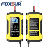 Chargeur de batterie de voiture FOXSUR 12V 5A, chargeur intelligent automatique à impulsions 12V 5A, réparation AGEM GEL EFB, chargeur de batterie au plomb-acide 12V à cycle profond