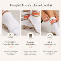 Chaussettes de Pilates antidérapantes tendance, chaussettes de yoga à motif personnalisé, chaussettes légères et respirantes pour femmes, entraînement à domicile