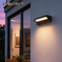 Lampe murale extérieure en aluminium IP65 pour hôtel, villa, balcon, couloir, jardin, avec détecteur de mouvement humain, étanche, LED