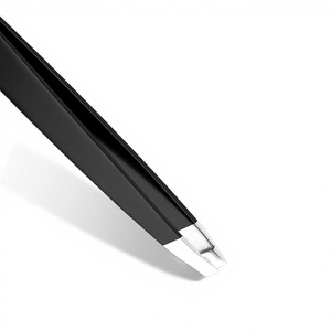 Pinzas Profesionales de Acero Inoxidable de Alta Calidad para Extensión de Cejas, Inclinadas, de 1 Pieza, Negras, Puntiagudas, para Venta al por Mayor - Product Image 4