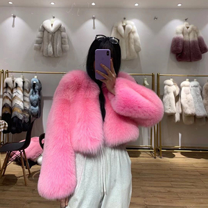 <span class=keywords><strong>Abrigos</strong></span> peludos <span class=keywords><strong>a</strong></span> la moda para <span class=keywords><strong>mujer</strong></span>, abrigo de piel de zorro <span class=keywords><strong>2022</strong></span> Real, completo, personalizado, 100%, venta al por mayor - Product Image 4