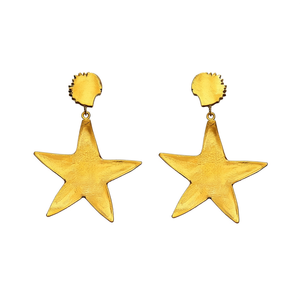 Pendientes de Moda con Forma de Estrella de Mar, Chapado en Oro PVD, Acero Inoxidable 316L, Sostenibles y Resistentes - Product Image 2