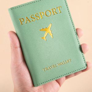 Funda de Pasaporte de Cuero PU Resistente, Cartera de Viaje, Organizador de Documentos, Carpeta de Documentos Gruesa para Regalos - Product Image 2