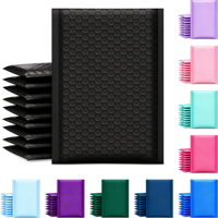Enveloppes à bulles personnalisées de taille A4 A5 noir mat enveloppe rembourrée antichoc enveloppe d'expédition auto-adhésive avec bulle
